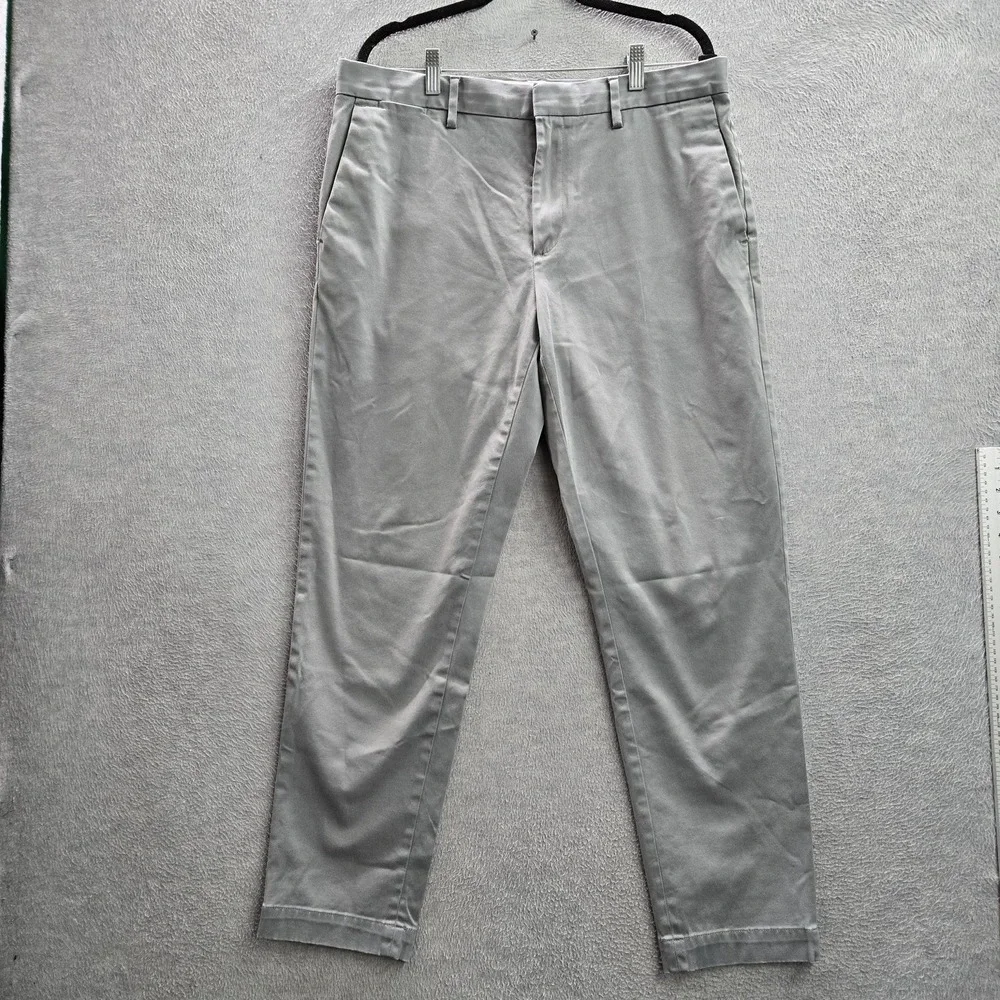 Banana Republic Men Pants 34X32 Gray Chino Twill Mason Athletic Tapered‎ Fit